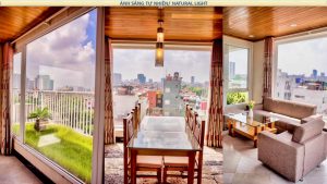 広い面積の3LDK、Dong Da 地区のサービスアパート