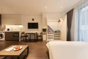 ハノイ賃貸アパート | To Ngoc Van通りの日本人向けサービスアパート – タイホー区、1LDK、最新設備付き