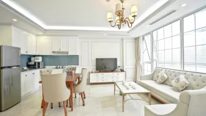 日本人向け賃貸：ハノイHai Ba Trung区Nguyen Du通り、2LDKモダンアパートメント