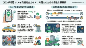 2026年版｜ハノイの移動・交通完全ガイド｜Grab・通勤・夜間移動・安全対策