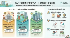2026年版ハノイ賃貸アパート｜家族向け物件の選び方と人気エリア比較