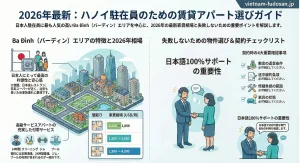 ハノイ賃貸アパート2026年相場とBa Đìnhエリア徹底解説