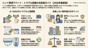 ハノイ賃貸アパートのトラブル事例と回避方法｜日本人向け完全ガイド2026