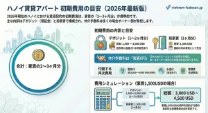 ハノイ賃貸アパート初期費用はいくら？日本人向け完全解説2026年版