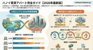 ハノイ賃貸アパート完全ガイド2026｜日本人向け物件探し・契約・相場まとめ