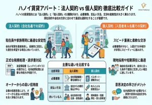 ハノイ賃貸アパートの法人契約と個人契約を徹底比較｜日本人向け2026年版